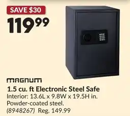 Princess Auto 1.5 cu. ftElectronic Steel Safe offer