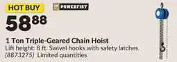 Princess Auto 1 Ton Triple-Geared Chain Hoist offer