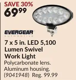 Princess Auto 7 x 5 in. LED 5,100 Lumen Swivel Work Light offer