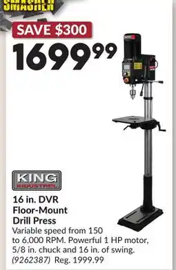 Princess Auto 16 in. DVR Floor-Mount Drill Press offer