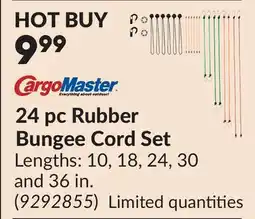 Princess Auto 24 pc Rubber Bungee Cord Set offer
