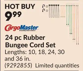 Princess Auto 24 pc Rubber Bungee Cord Set offer