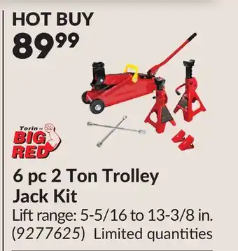 Princess Auto 6 pc 2 Ton Trolley Jack Kit offer