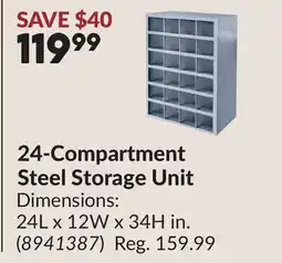 Princess Auto 24-Compartment Steel Storage Unit offer