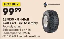 Princess Auto 18/850 x 8 4-Bolt Golf Cart Tire Assembly offer
