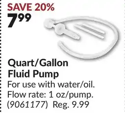 Princess Auto Quart/Gallon Fluid Pump offer