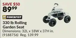 Princess Auto 330 lb Rolling Garden Seat offer