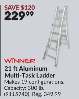 Princess Auto 21 ftAluminum Multi-Task Ladder offer