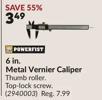 Princess Auto 6 in. Metal Vernier Caliper offer