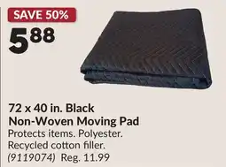 Princess Auto 72 x 40 in. Black Non-Woven Moving Pad offer
