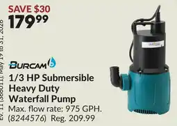 Princess Auto 1/3 HP Submersible Heavy Duty Waterfall Pump offer