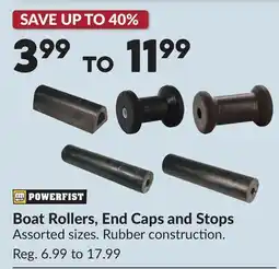 Princess Auto Boat Rollers, End Caps and Stops offer