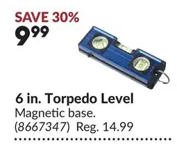 Princess Auto 6 in. Torpedo Level offer