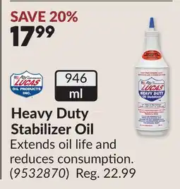 Princess Auto Heavy Duty Stabilizer Oil offer