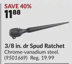 Princess Auto 3/8 in. dr Spud Ratchet offer