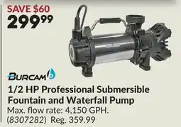 Princess Auto 1/2 HP Professional Submersible Fountain and Waterfall Pump offer