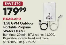 Princess Auto 1.58 GPM Outdoor Portable Propane Water Heater offer