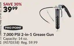 Princess Auto 7,000 PSI 2-in-1 Grease Gun offer