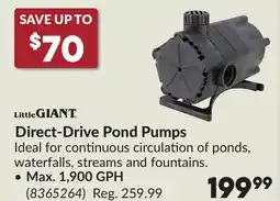 Princess Auto Max. 1,900 GPH Direct-Drive Pond Pumps offer