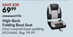 Princess Auto High-Back Folding Boat Seat offer