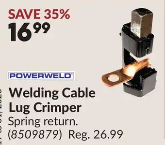 Princess Auto Welding Cable Lug Crimper offer