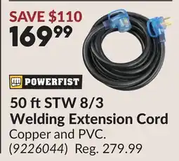 Princess Auto 50 ftSTW 8/3 Welding Extension Cord offer