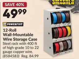 Princess Auto 12-Roll Wall-Mountable Wire Storage Case offer