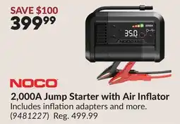 Princess Auto 2,000A Jump Starter with Air Inflator offer