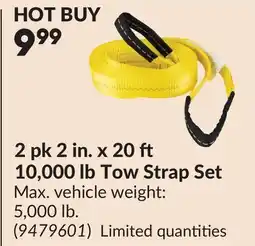 Princess Auto 2 pk 2 in. x 20 10,000 lb Tow Strap Set offer