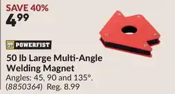 Princess Auto 50 lb Large Multi-Angle Welding Magnet offer