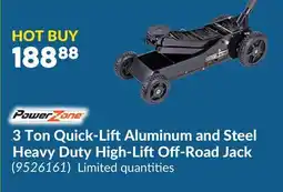 Princess Auto 3 Ton Quick-LiftAluminum and Steel Heavy Duty High-LiftOff-Road Jack offer