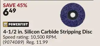 Princess Auto 4-1/2 in. Silicon Carbide Stripping Disc offer
