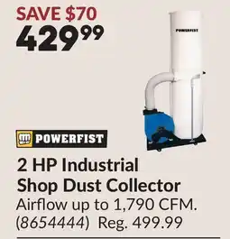 Princess Auto 42999 2 HP Industrial Shop Dust Collector offer
