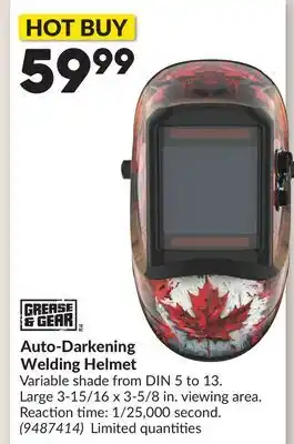 Princess Auto Auto-Darkening Welding Helmet offer