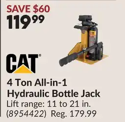 Princess Auto 4 Ton All-in-1 Hydraulic Bottle Jack offer