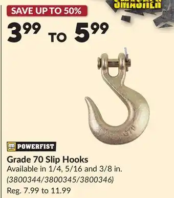 Princess Auto Grade 70 Slip Hooks offer