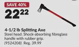 Princess Auto 4-1/2 lb Splitting Axe offer