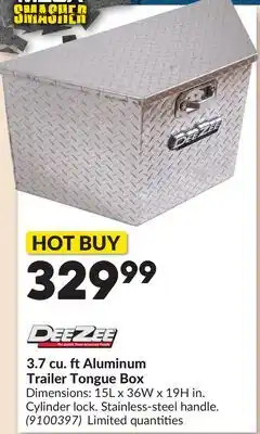 Princess Auto 3.7 cu. ftAluminum Trailer Tongue Box offer