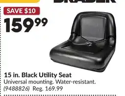 Princess Auto 15 in. Black Utility Seat offer