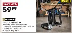 Princess Auto MIG/Arc Welder Cart offer