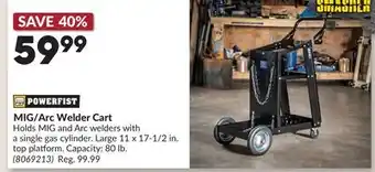 Princess Auto MIG/Arc Welder Cart offer