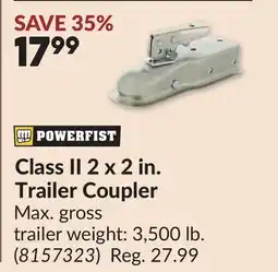 Princess Auto Class II 2 x 2 in. Trailer Coupler offer