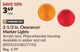 Princess Auto 2-1/2 in. Clearance/ Marker Lights offer