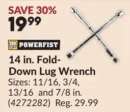 Princess Auto 14 in. Fold- Down Lug Wrench offer