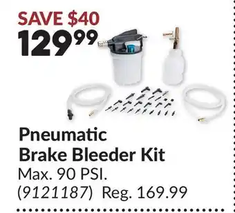 Princess Auto Pneumatic Brake Bleeder Kit offer