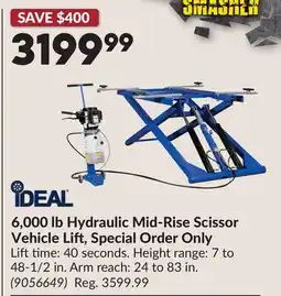 Princess Auto 6,000 lb Hydraulic Mid-Rise Scissor Vehicle Lift, Special Order Only offer