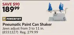 Princess Auto Pneumatic Paint Can Shaker offer