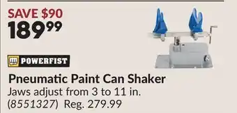 Princess Auto Pneumatic Paint Can Shaker offer