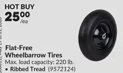 Princess Auto Flat-Free Wheelbarrow Tires, Ribbed Tread offer