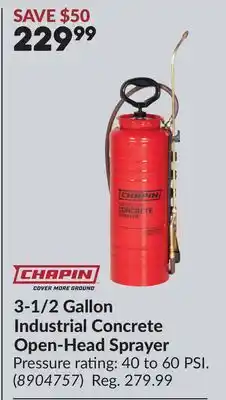 Princess Auto 3-1/2 Gallon Industrial Concrete Open-Head Sprayer offer